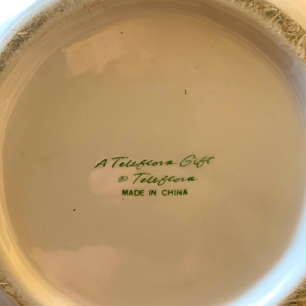 Teleflora teapot with flowers and birds - Picture 10 of 10